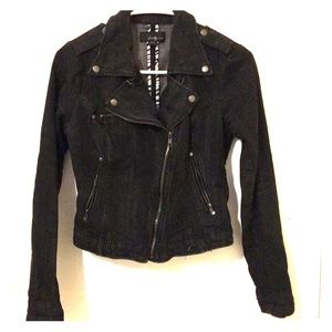Denim moto jacket